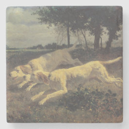 ランニングの犬（ビーグル） (Constant Troyon) ストーンコースター