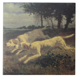 ランニングの犬（ビーグル） (Constant Troyon) タイル