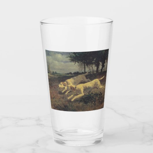 ランニングの犬（ビーグル） (Constant Troyon) タンブラーグラス (正面)