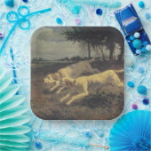 ランニングの犬（ビーグル） (Constant Troyon) ペーパープレート (パーティー)