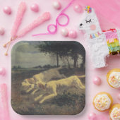 ランニングの犬（ビーグル） (Constant Troyon) ペーパープレート (パーティー)