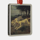 ランニングの犬(ビーグル) (Constant Troyon) メタルオーナメント (右)