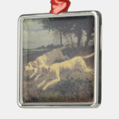 ランニングの犬(ビーグル) (Constant Troyon) メタルオーナメント (左)