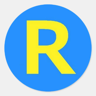 ランニングの男性ステッカー ラウンドシール