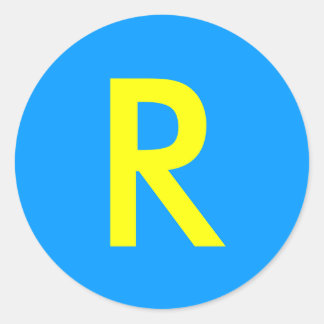 ランニングの男性ステッカー ラウンドシール