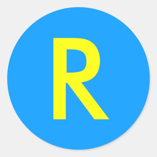 ランニングの男性ステッカー ラウンドシール (正面)