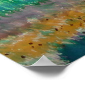 ランニングの絵を描 ポスター (角)