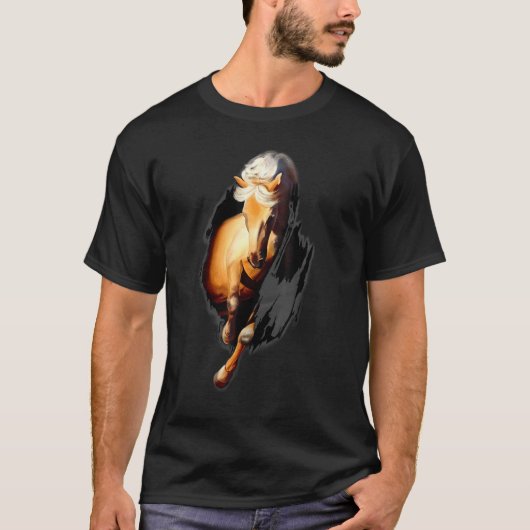 ランニングの茶色の馬 Tシャツ (正面)
