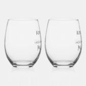 ランニングの遅れは私の心 ステムなしワイングラス (右)