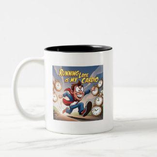 ランニングの遅れは私の心 ツートーンマグカップ