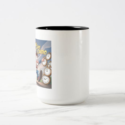 ランニングの遅れは私の心 ツートーンマグカップ (中央)