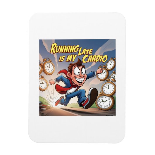 ランニングの遅れは私の心 マグネット (縦)