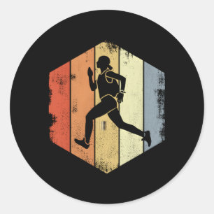 ランニングの運動選手ジョギング ラウンドシール