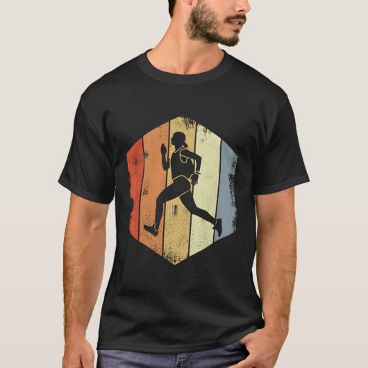 ランニングの運動選手ジョギング Tシャツ (正面)