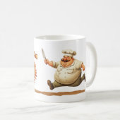 ランニングの遠くにマググ コーヒーマグカップ (正面右)