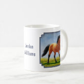 ランニングの野生の鹿皮の馬 コーヒーマグカップ (正面右)