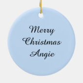 ランニングの野生の鹿皮の馬 セラミックオーナメント (裏面)