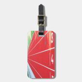 ランニングの陸上競技 ラゲッジタグ (正面縦)