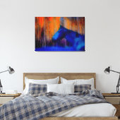 ランニングの馬と森の馬の恋人のアーモダント キャンバスプリント (インサイチュ (寝室))