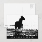 ランニングの馬の動物テンプレート顧客 ポストカード (正面/裏面)