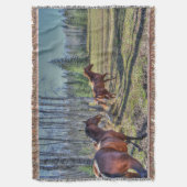 ランニングの馬の群れBC牧場の写真3 スローブランケット (正面縦)