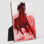 ランニングの馬の茶色の赤いアートワーク フォトプラーク (側面)