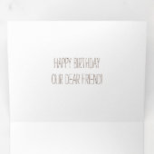 ランニングの馬の誕生日の挨拶 三つ折りカード (内部最初)