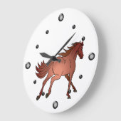ランニングの馬壁時計 ラージ壁時計 (傾斜)