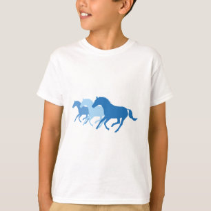 ランニングの馬(青) Tシャツ