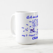 ランニングの3本足のチキンマグ コーヒーマグカップ (正面左)