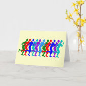 ランニングの カード (黄色い花)