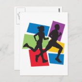 ランニングの ポストカード (正面/裏面)