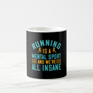 ランニングの – ランニングは精神的なスポーツだ コーヒーマグカップ