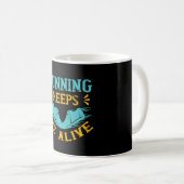 ランニングの – ランニング生き保てる コーヒーマグカップ (正面右)