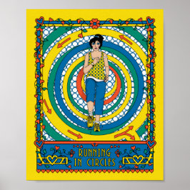 ランニングのCircle_B_8x10ポスター ポスター