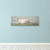ランニングのGreyhound Dog Art Canvas Print キャンバスプリント (インサイチュ (ウッドフロア))