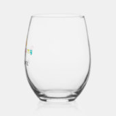 ランニングのIs My Sunshine カラフル Rainbow Graphic ステムなしワイングラス (左)