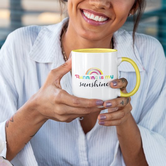 ランニングのIs My Sunshine カラフル Rainbow Graphic マグカップ