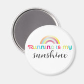 ランニングのIs My Sunshine カラフル Rainbow Graphic マグネット (正面/裏面)