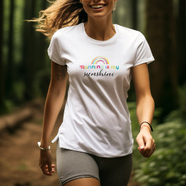 ランニングのIs My Sunshine カラフル Rainbow Graphic Tシャツ
