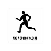 ランニングのPerson – 自身のスローガンのスポーツまたはレーステーマ ラバースタンプ (インプリント)