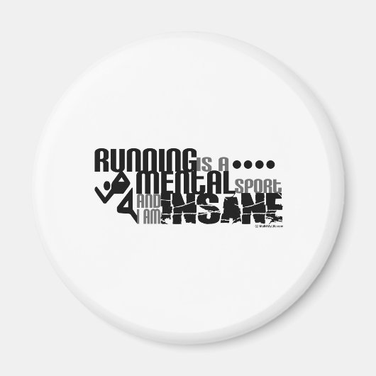 ランニングはメンタルスポーツだ マグネット (正面)