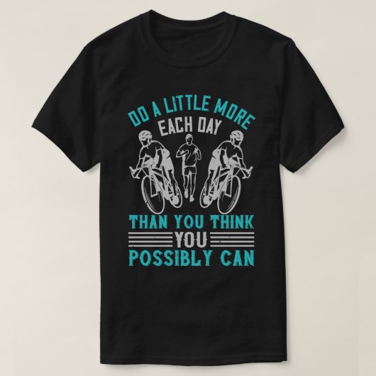 ランニングは少し自分より考えも Tシャツ (デザイン正面)