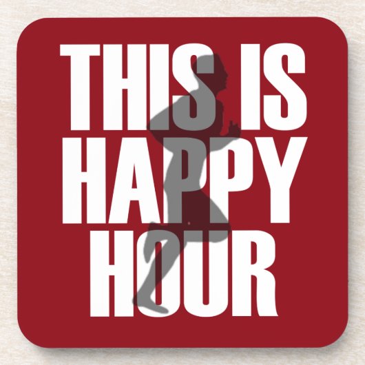 ランニングは幸せ時 コースター (正面)