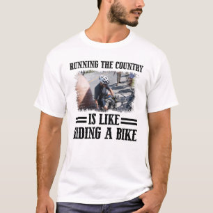 ランニングは自転車に乗るような国だ Tシャツ