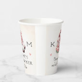 ランニングをテーマにした花柄スニーカー ブライダルシャワー 紙コップ (左)