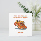 ランニングを励ますグリーティングカード　スニーカー付き カード (スタンド正面)