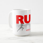ランニングを楽しむ コーヒーマグカップ (正面左)