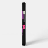 ランニングを楽しむ 紫とピンク iPhoneケース (左側面)