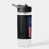 ランニングアメリカ国旗のマラソンランナーとジョガー ウォーターボトル (右面)